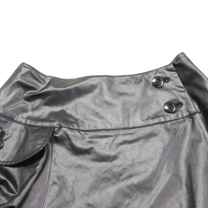 ベア プリント ラップ スカート / ミディ丈 バルーン Aライン アシンメトリー エステルツイル