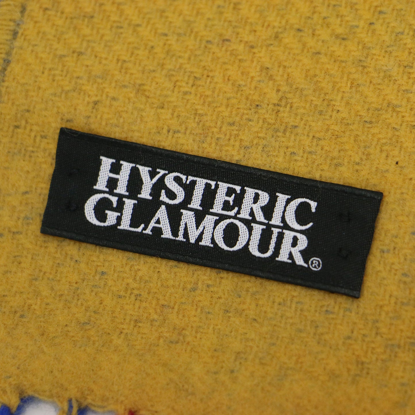 × BEGG&CO 別注 22秋冬 ラムウール カシミヤ チェック柄 ロゴ マフラー / CIRCLE LOGO リバーシブル フリンジ