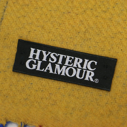 × BEGG&CO 別注 22秋冬 ラムウール カシミヤ チェック柄 ロゴ マフラー / CIRCLE LOGO リバーシブル フリンジ