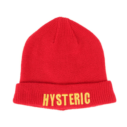 21秋冬 ロゴ 刺繍 ニット キャップ / 帽子 ビーニー リブ コットン