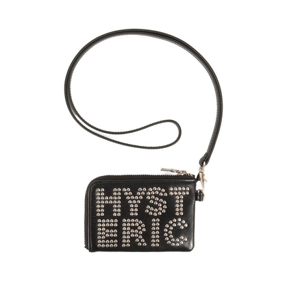 ロゴ スタッズ コインパース / LOGO STUDS 財布 パスケース コインケース ストラップ付き レザー