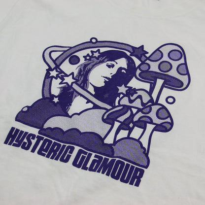 MUSHROOM ノースリーブ / タンクトップ カットソー クルーネック ガール プリント コットン