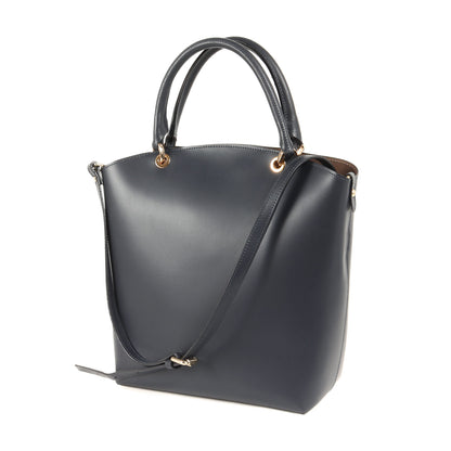 レザー トートバッグ / ショルダーバッグ 2WAY 肩掛け 斜め掛け ポーチ付き 本革