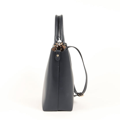 レザー トートバッグ / ショルダーバッグ 2WAY 肩掛け 斜め掛け ポーチ付き 本革