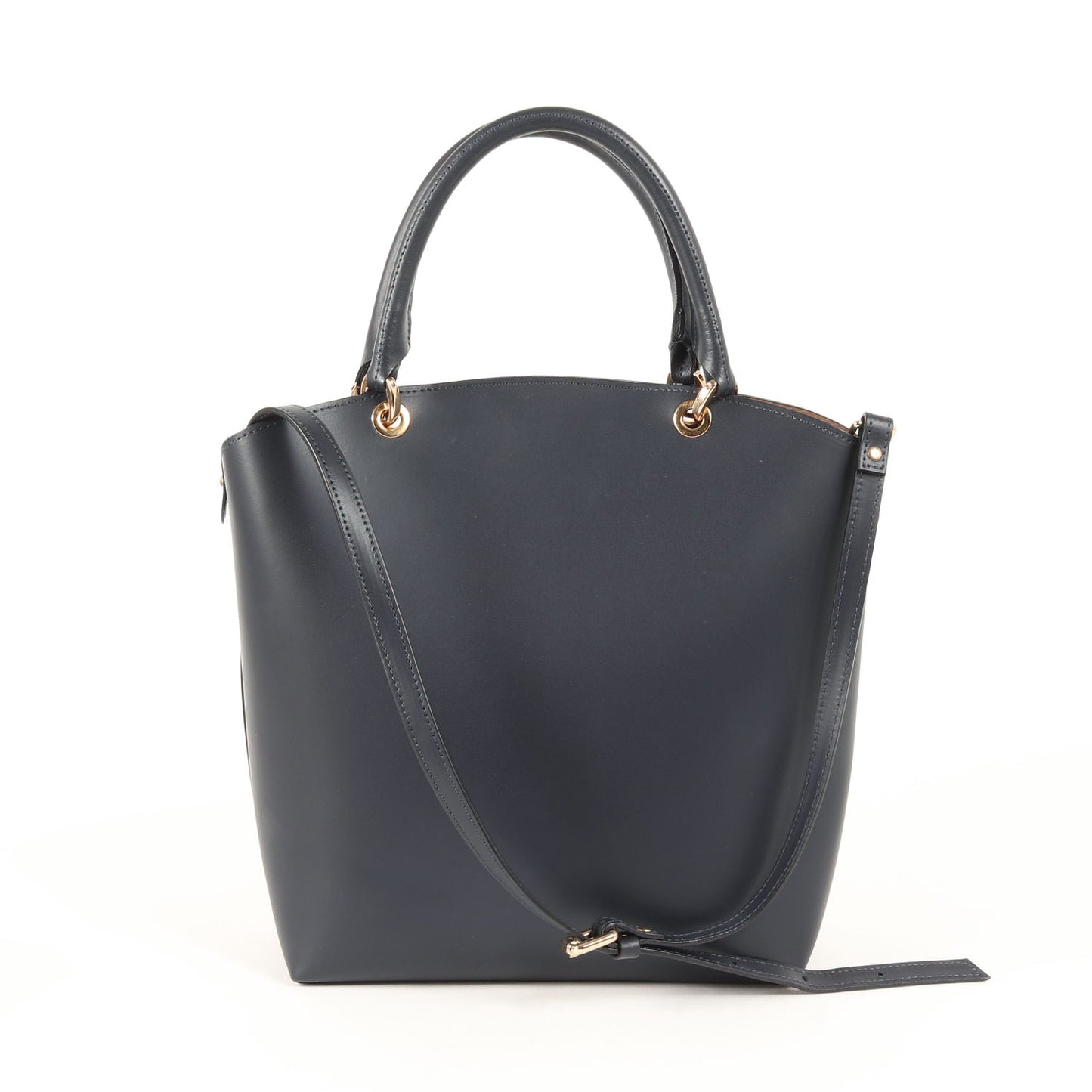 レザー トートバッグ / ショルダーバッグ 2WAY 肩掛け 斜め掛け ポーチ付き 本革