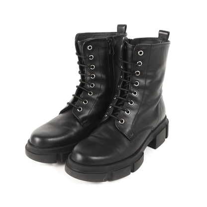 22秋冬 ヴェラール コンバットブーツ / VELAR レースアアップ ラウンドトゥ トラックソール レザー