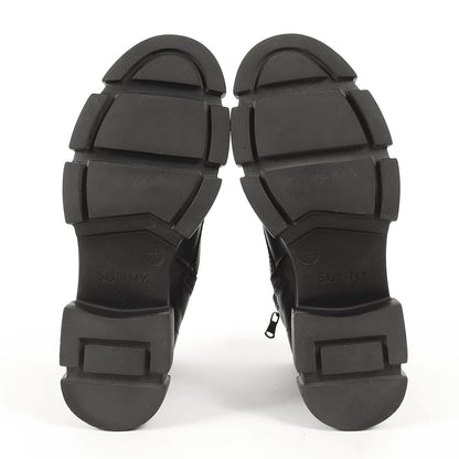 22秋冬 ヴェラール コンバットブーツ / VELAR レースアアップ ラウンドトゥ トラックソール レザー