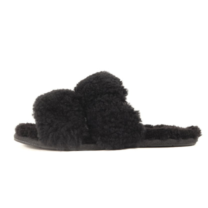 22秋冬 マキシ カーリー スカッフェッタ / MAXI CURLY SCUFFETTA サンダル スリッパ フラット ボア ファー シープスキン