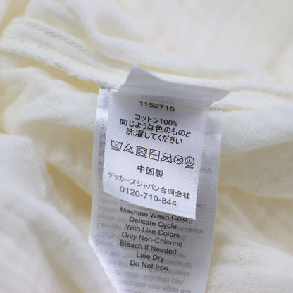 23春夏 コットン ガーゼ シャツ ワンピース / Anthea Dress ロング 長袖 オープンカラー ウエストベルト