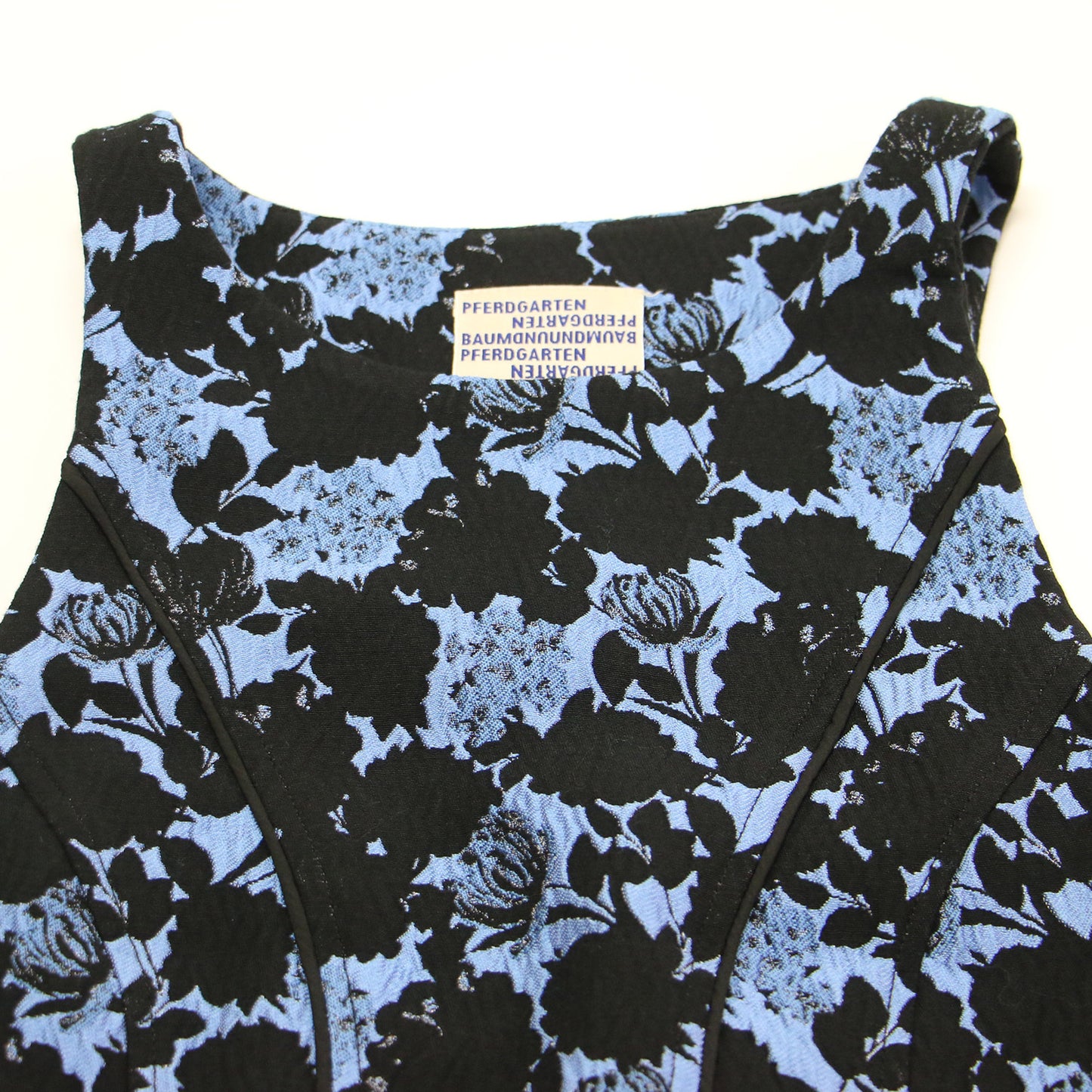 24春夏 フラワー ジャガード ミニ ワンピース / ドレス アメリカンスリーブ 花柄