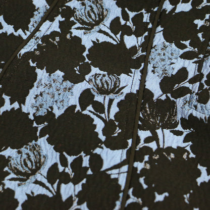 24春夏 フラワー ジャガード ミニ ワンピース / ドレス アメリカンスリーブ 花柄