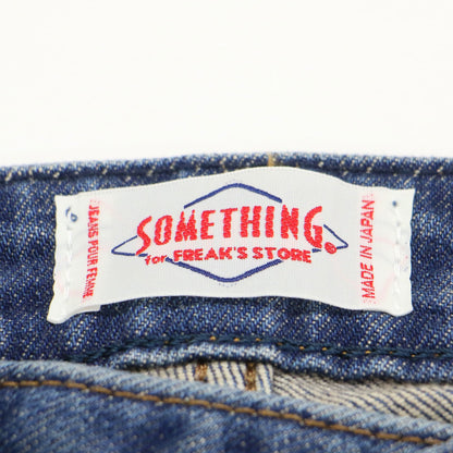 × FREAK'S STORE 別注 25春夏 グリッター ペイント クロスウエスト ストレート デニムパンツ / Cross Waist Straight Glitter コットン