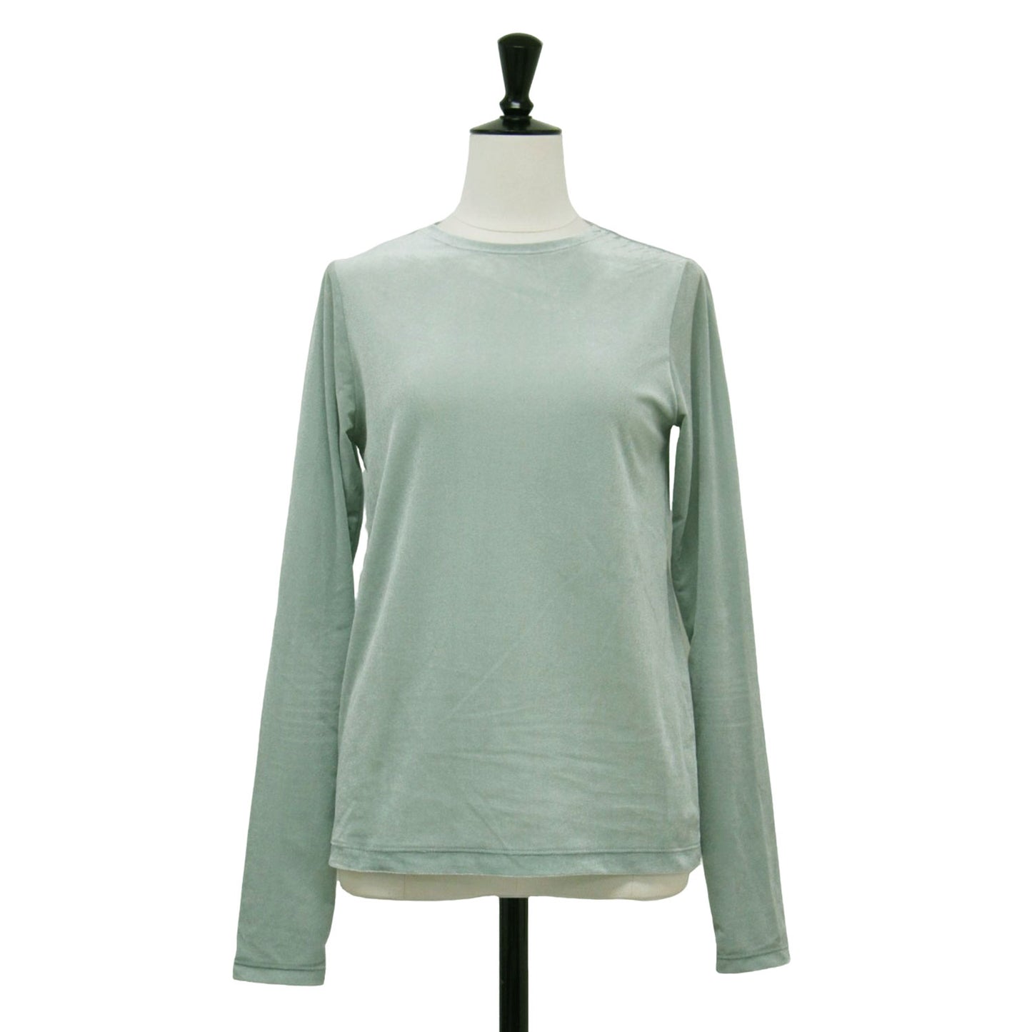 24秋冬 スキンベロア クルーネック プルオーバー / カットソー 長袖 シアー