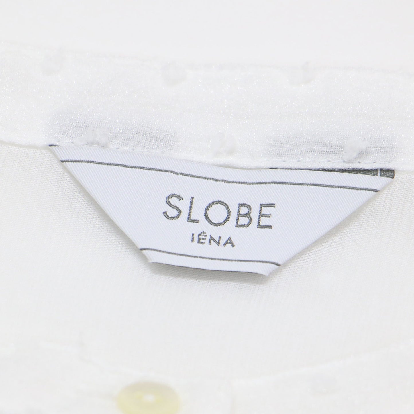 24春夏 ドット チュール オーガンジー ブラウス / シャツ 7分袖 ノーカラー パフスリーブ シアー