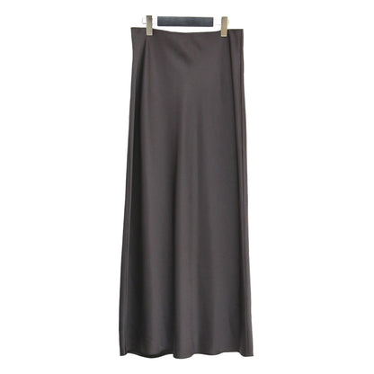 24春夏 サテン Aライン ロング スカート / BASE SATIN FLUID MAXI SK マキシ丈 フレア