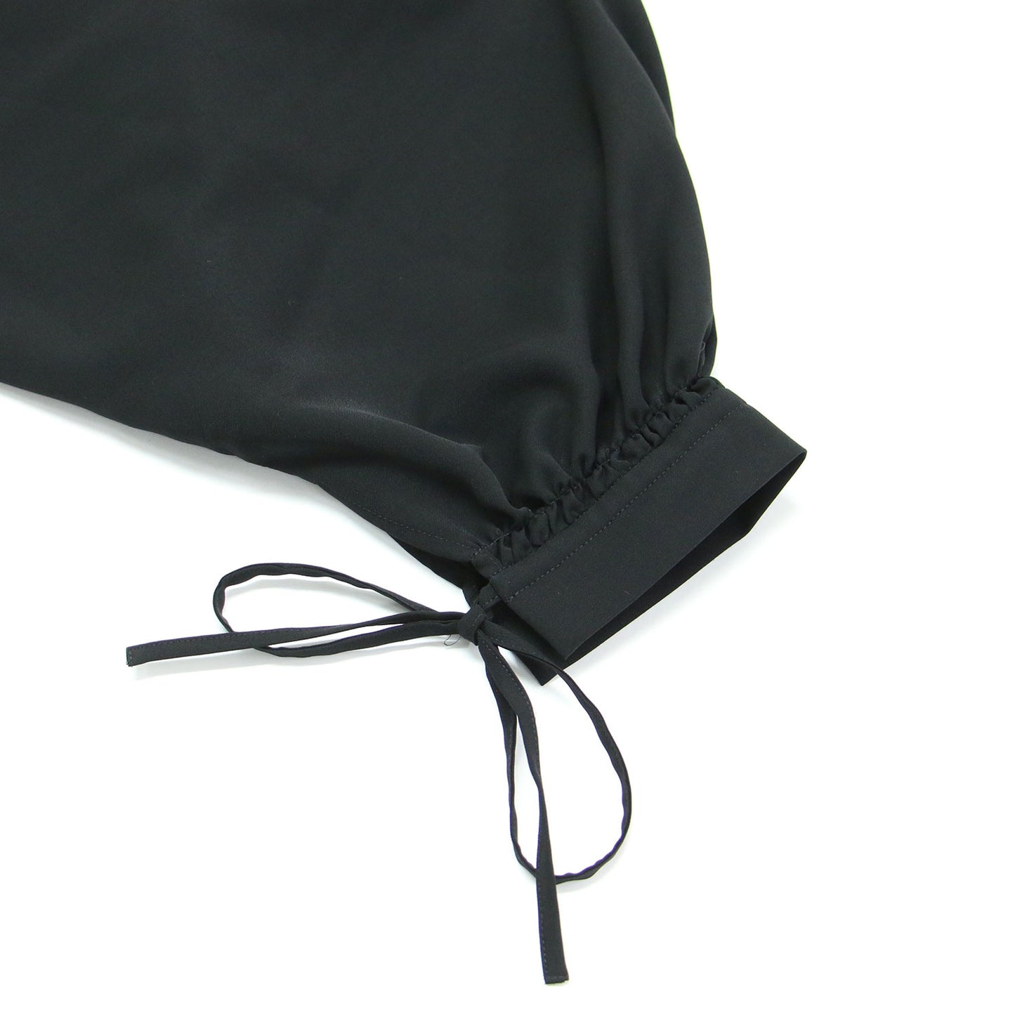 ツイル ビック シルエットドレス / ワンピース 七分袖 ロング バンドカラー スリット