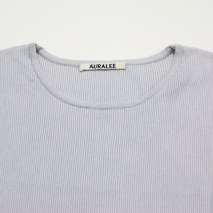 ハイゲージ ノースリーブ リブ ニット / HIGH GAUGE RIB KNIT SLEEVELESS タンクトップ クルーネック コットン