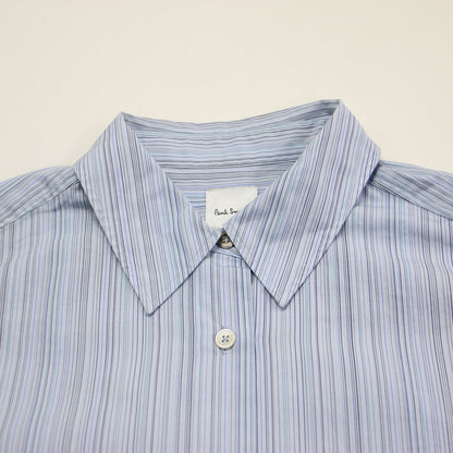 25春夏 シグネチャー ストライプ シャツ / Signature Stripe レギュラーカラー 長袖 ドロップショルダー バルーンスリーブ センターボックス コットン ウォッシャブル