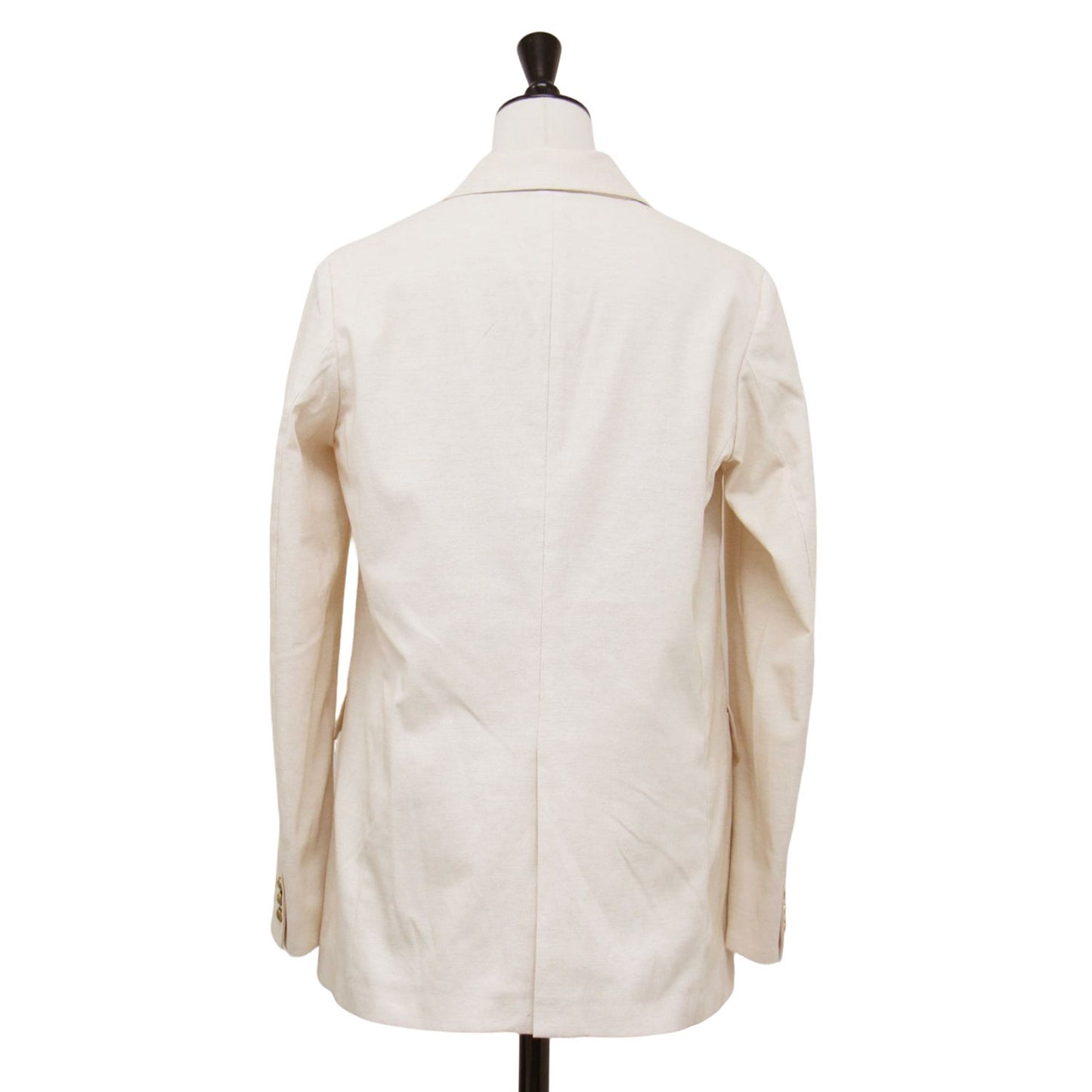 23春夏 リネンブレンド ダブル ジャケット / 長袖 メタルボタン スリット オーバーサイズ コットン