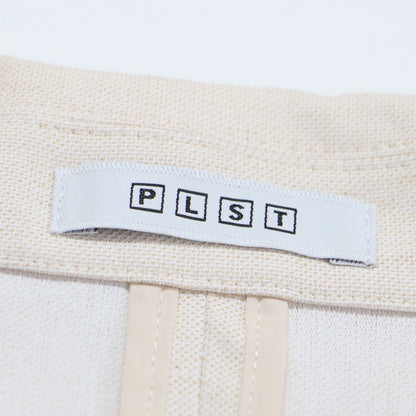 23春夏 リネンブレンド ダブル ジャケット / 長袖 メタルボタン スリット オーバーサイズ コットン