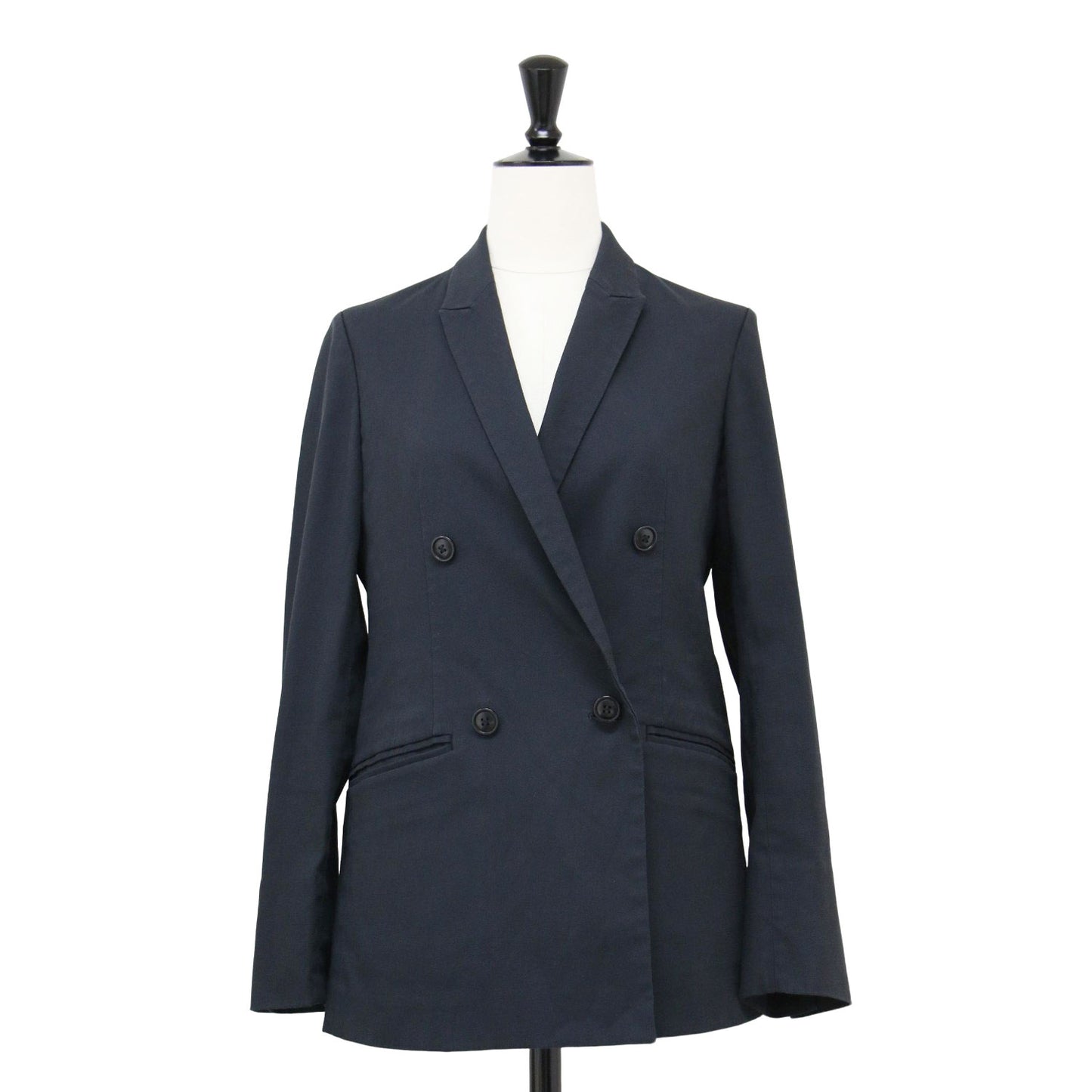 21春夏 リネンブレンド ダブル ジャケット / 長袖 テーラード スリット コットン