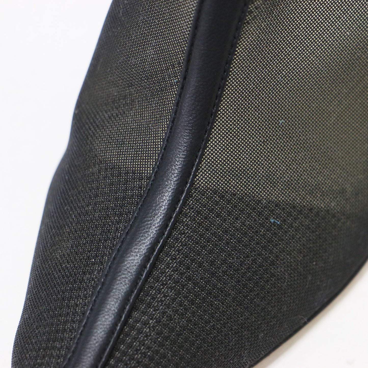 メッシュ ミュール サンダル / ヒール ポインテッドトゥ レザー