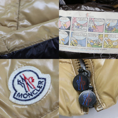 ダウンベスト GHANY GILET / スタンドカラー ダブルジップ ワッペン ロゴ ナイロン