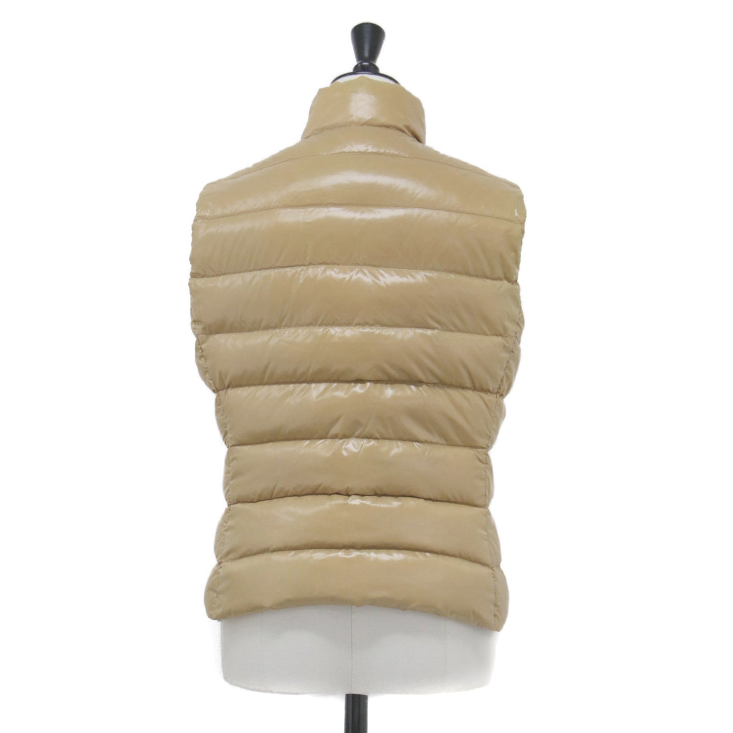 ダウンベスト GHANY GILET / スタンドカラー ダブルジップ ワッペン ロゴ ナイロン