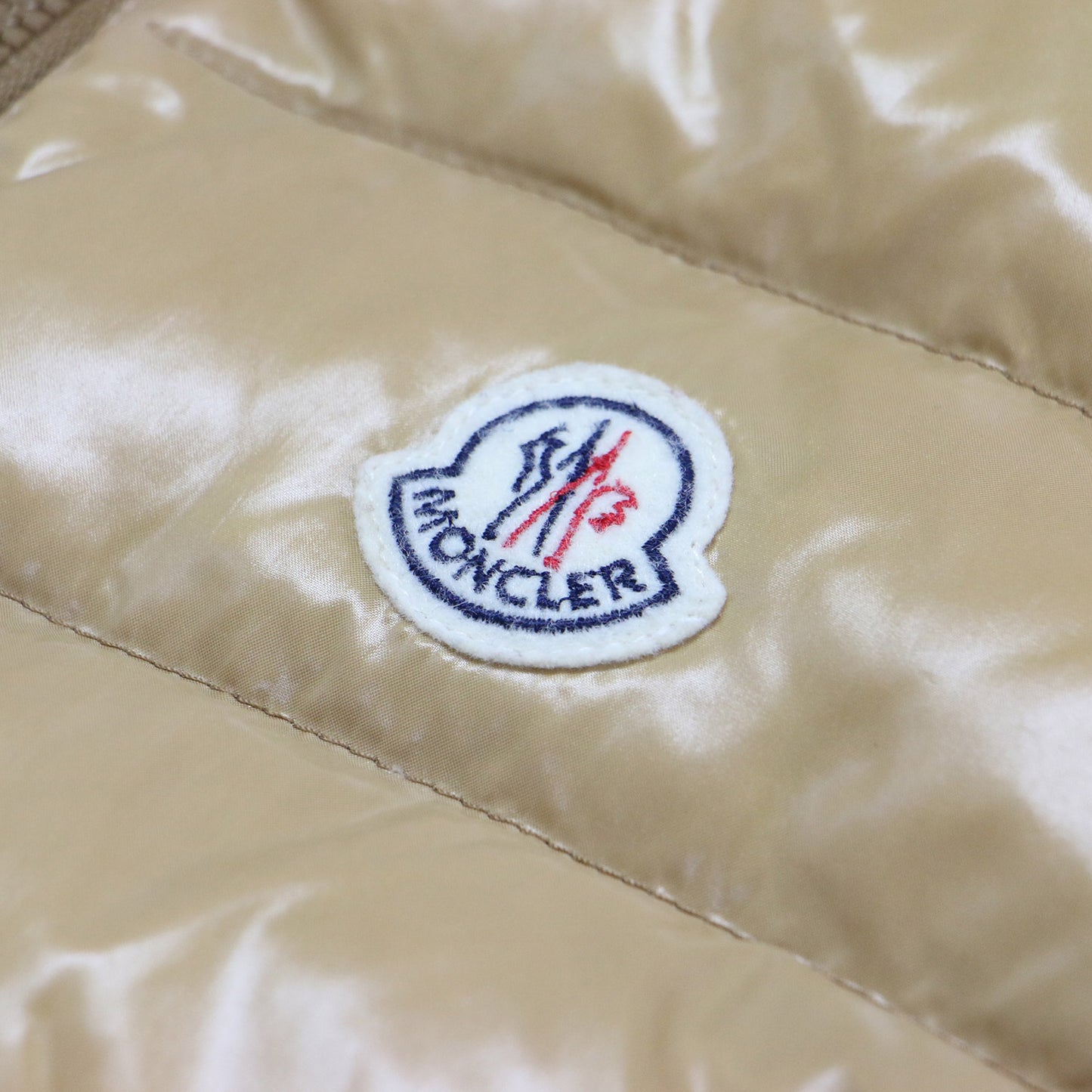 ダウンベスト GHANY GILET / スタンドカラー ダブルジップ ワッペン ロゴ ナイロン