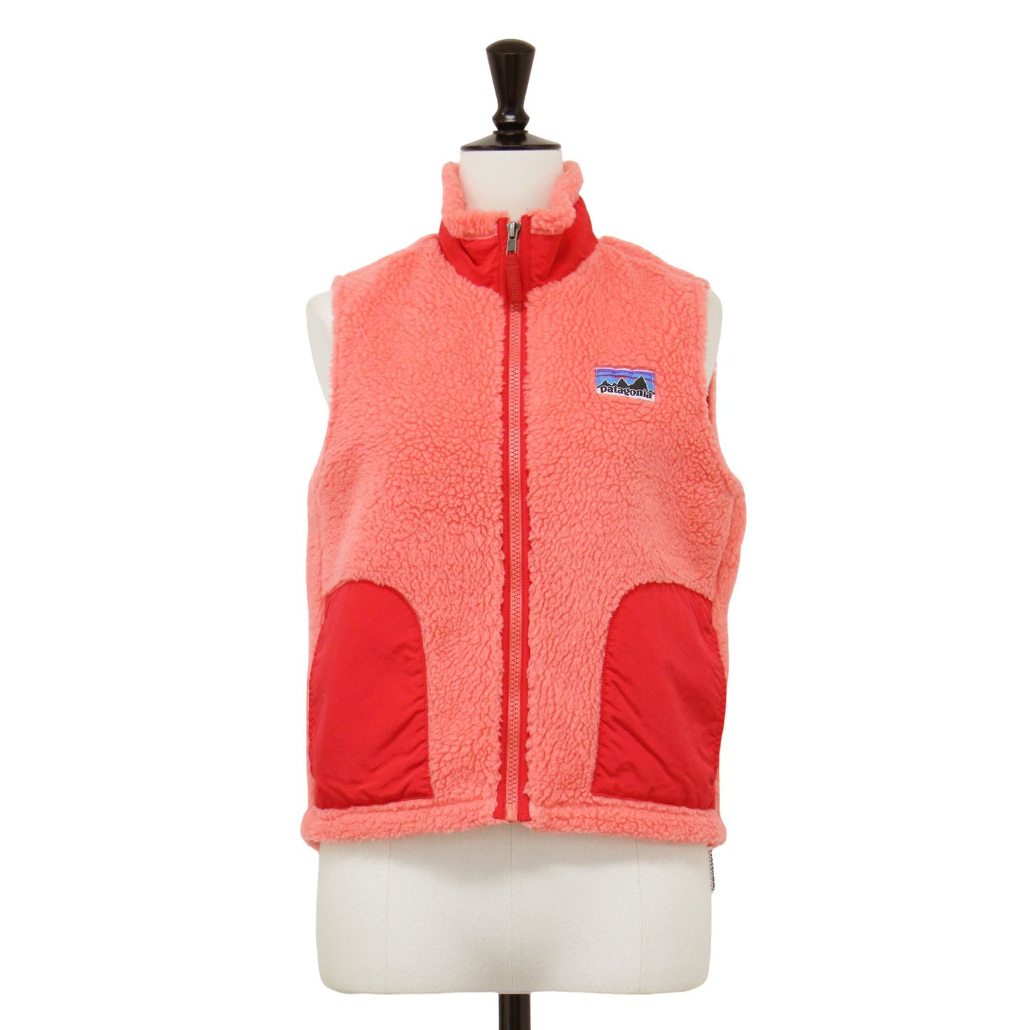 キッズ レトロX ベスト / ショート丈 スタンドカラー ジップアップ ボア フリース