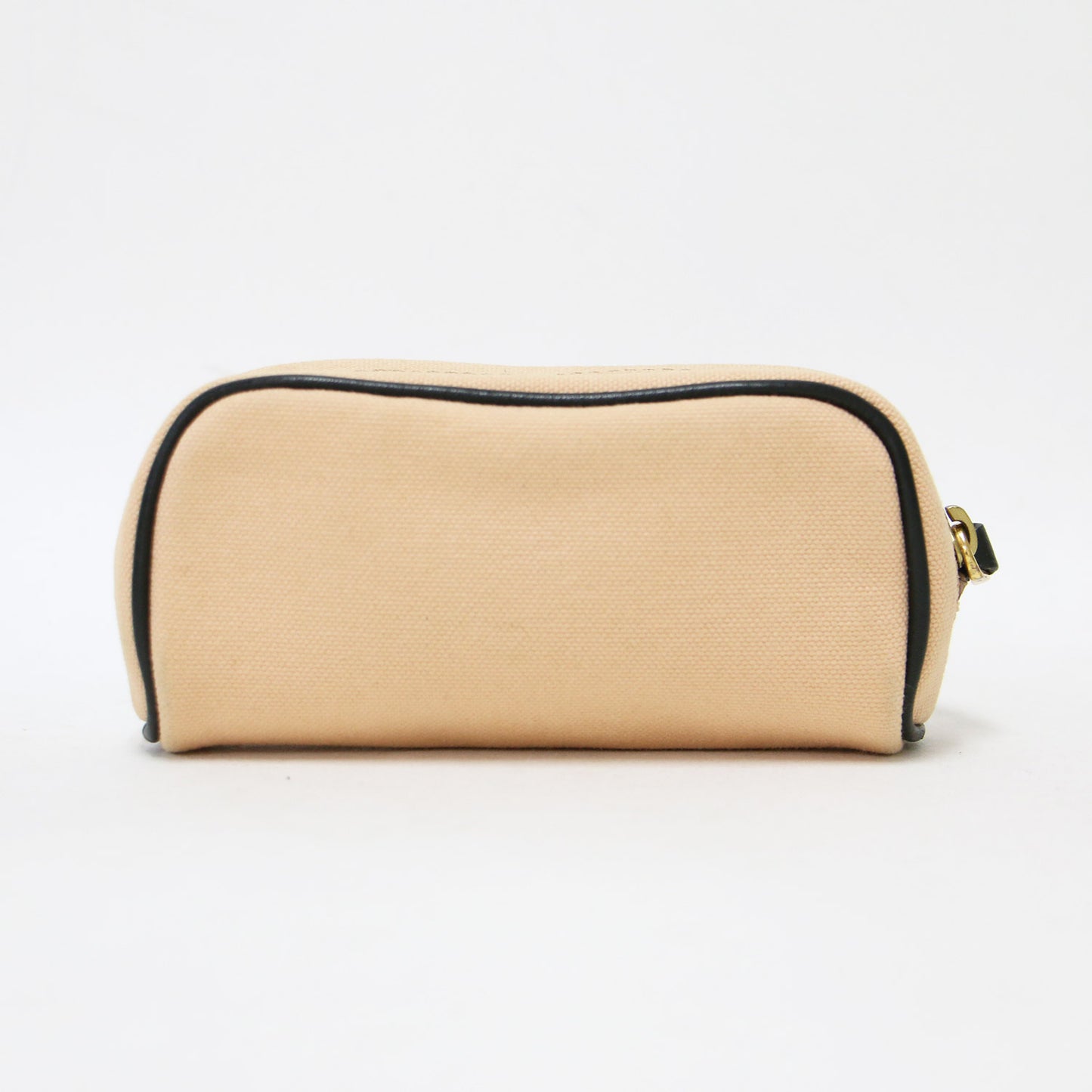 キャンバス ミニポーチ / ラウンドファスナー レザー