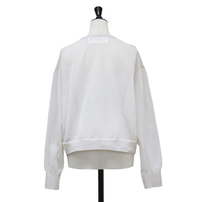 × Bshop 別注 23春夏 シアー クルーネック プルオーバー / SHEER PULLOVER カットソー 長袖 ワイドシルエット レイヤード コットン