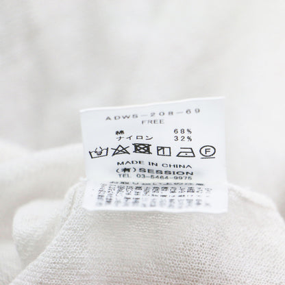 × Bshop 別注 23春夏 シアー クルーネック プルオーバー / SHEER PULLOVER カットソー 長袖 ワイドシルエット レイヤード コットン