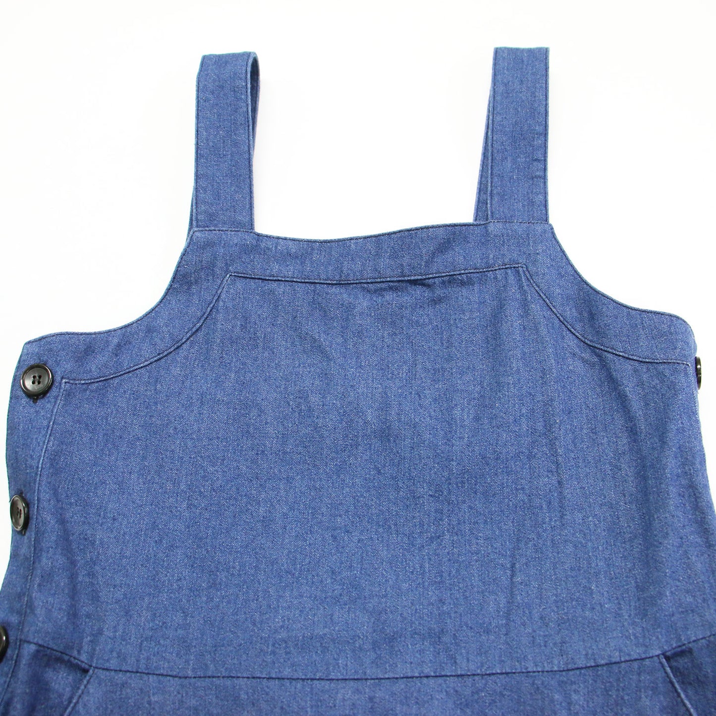 23春夏 デニム オーバーオール ワンピース / ノースリーブ ロング丈 フレア Aライン コットン