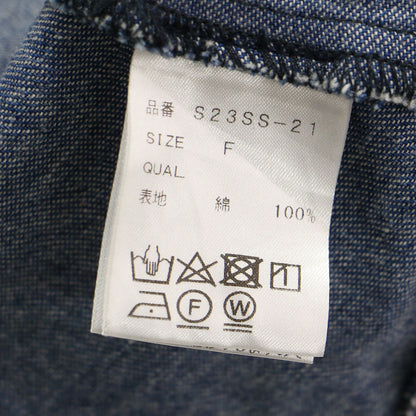 23春夏 デニム オーバーオール ワンピース / ノースリーブ ロング丈 フレア Aライン コットン