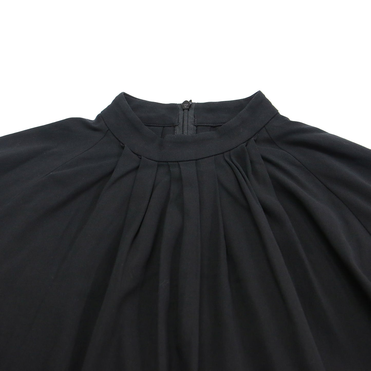 20春夏 コットンダブルスタンドカラー ワンピース / cotton double stand collar OP 長袖 ロング タック スリット