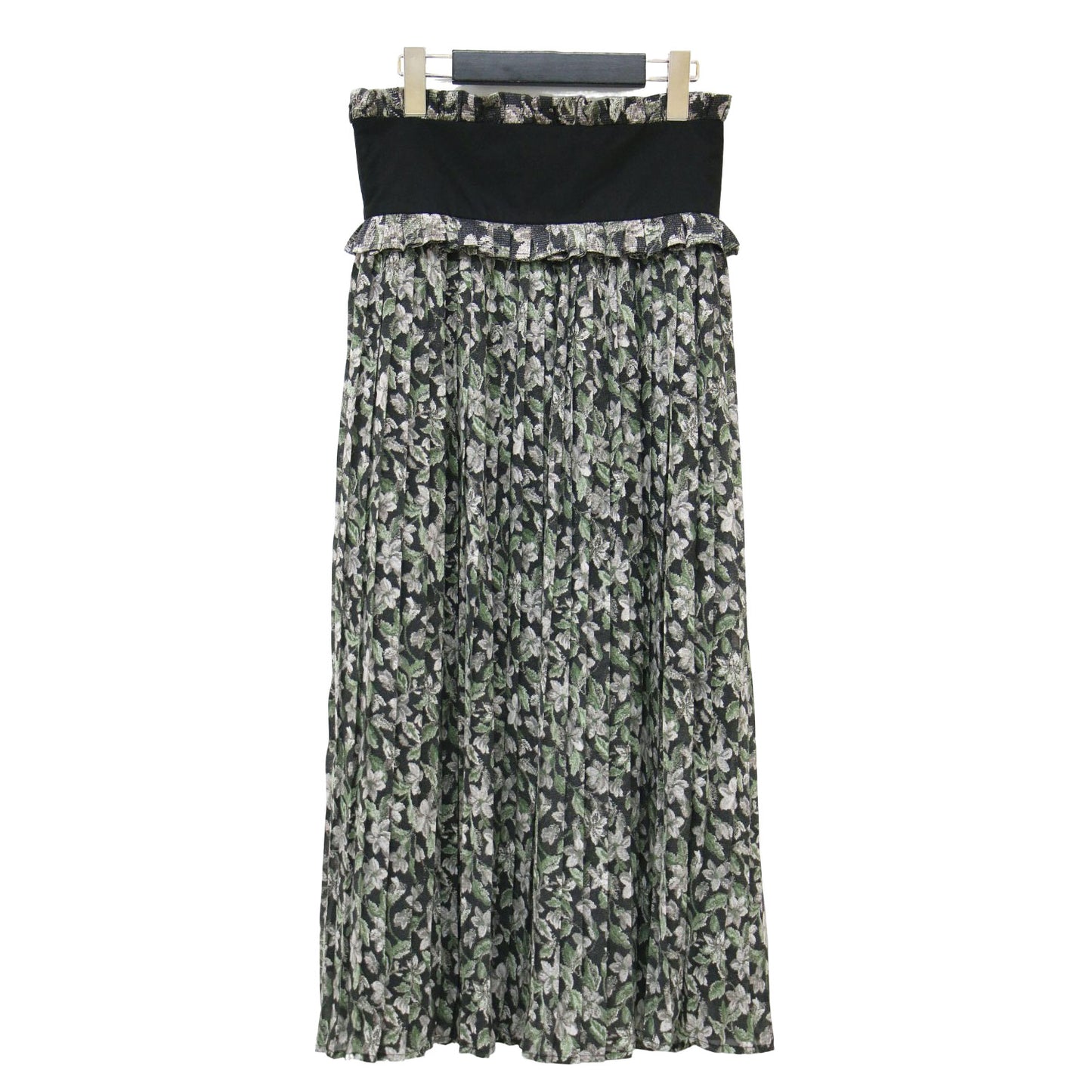 タペストリー フラワー プリーツスカート / TAPESTRY FLOWER PLEATS SKIRT ミモレ丈 ハイウエスト フレア