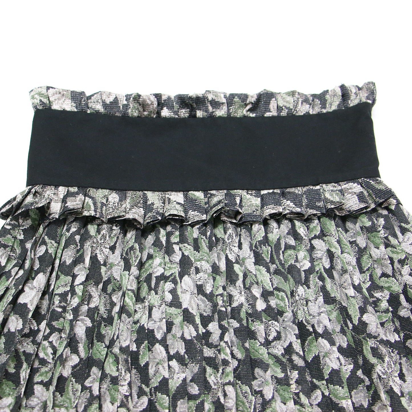 タペストリー フラワー プリーツスカート / TAPESTRY FLOWER PLEATS SKIRT ミモレ丈 ハイウエスト フレア