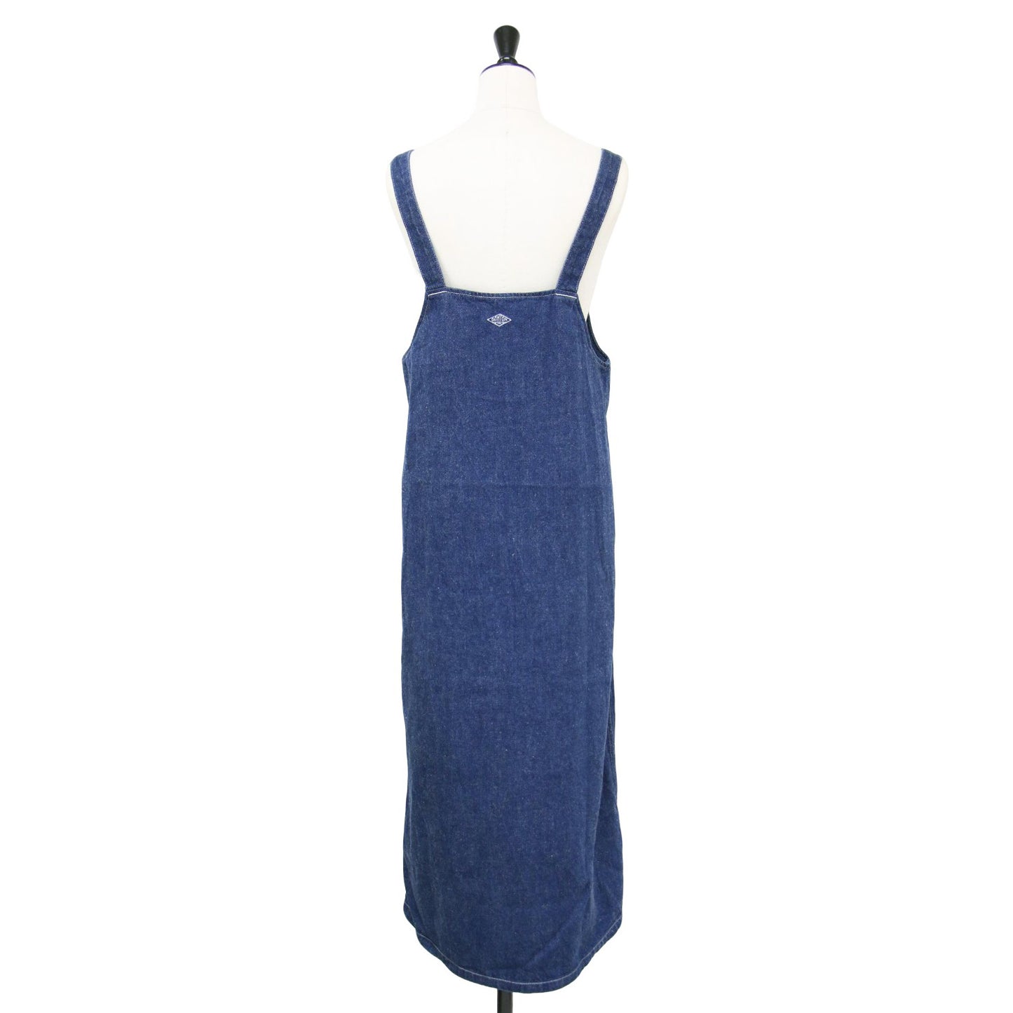 24春夏 デニム ジャンパー スカート ワンピース / サロペット ロング丈 Aライン フレア コットン