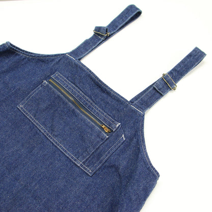 24春夏 デニム ジャンパー スカート ワンピース / サロペット ロング丈 Aライン フレア コットン