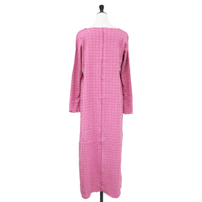 22秋冬 スクエアネック ロングスリーブ ワンピース / Vera ロング丈 フレア Aライン フリル コットン