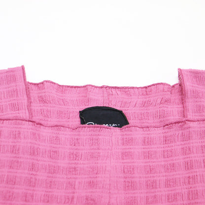 22秋冬 スクエアネック ロングスリーブ ワンピース / Vera ロング丈 フレア Aライン フリル コットン