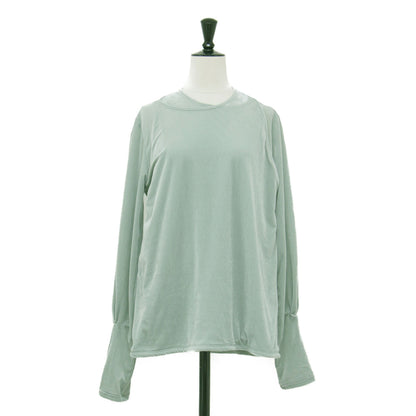 24秋冬 シアー ベロア プルオーバー / SHEER VELOR 長袖 ネックリボン コンパクト スリット タック