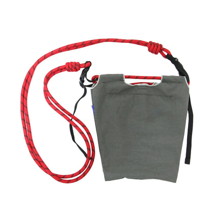 バルーン 気球 刺繍 ミニ ショルダーバッグ / COTORI ポシェット 肩掛け クロスボディ ロープ