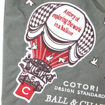 バルーン 気球 刺繍 ミニ ショルダーバッグ / COTORI ポシェット 肩掛け クロスボディ ロープ