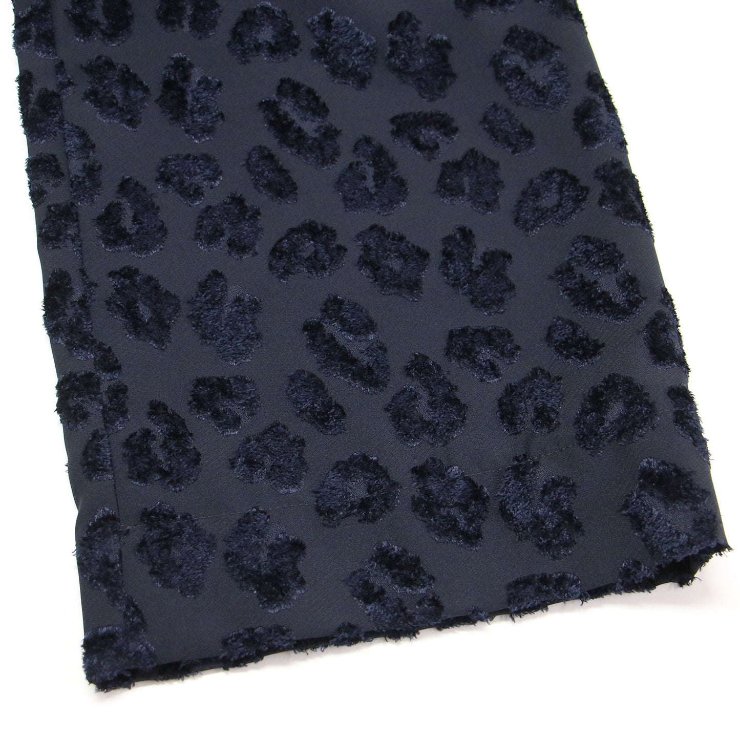 23秋冬 カットジャカード イージー ストレートパンツ / ワイドパンツ レオパード柄 ウエストゴム