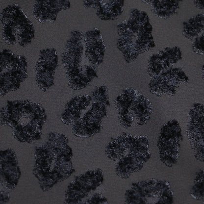 23秋冬 カットジャカード イージー ストレートパンツ / ワイドパンツ レオパード柄 ウエストゴム