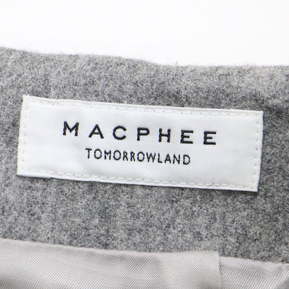 24秋冬 ウール ナイロン フランネル Iライン ナロースカート / タイトスカート ロング丈 スリット