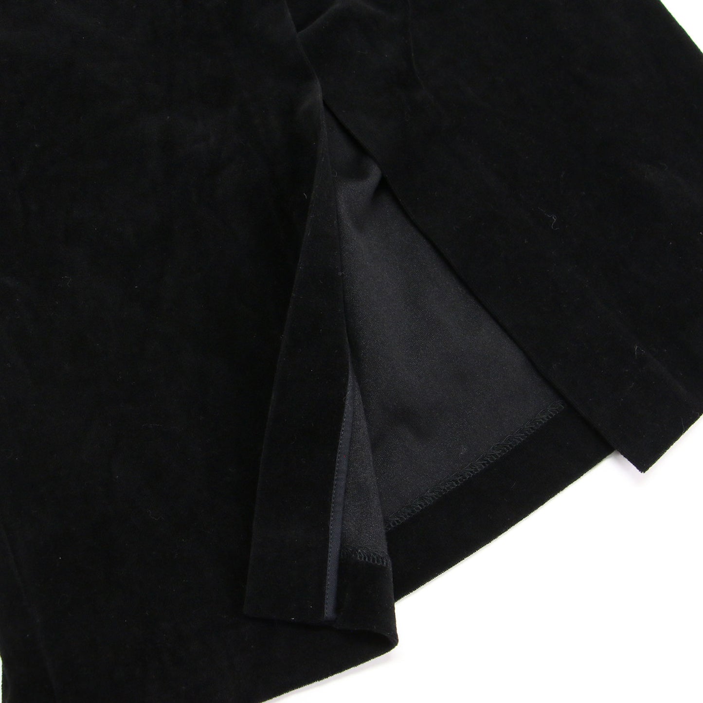 24秋冬 コットン ポリエステル ベロア フロントギャザー ロングスカート / タイトスカート ウエストゴム ストレート タック