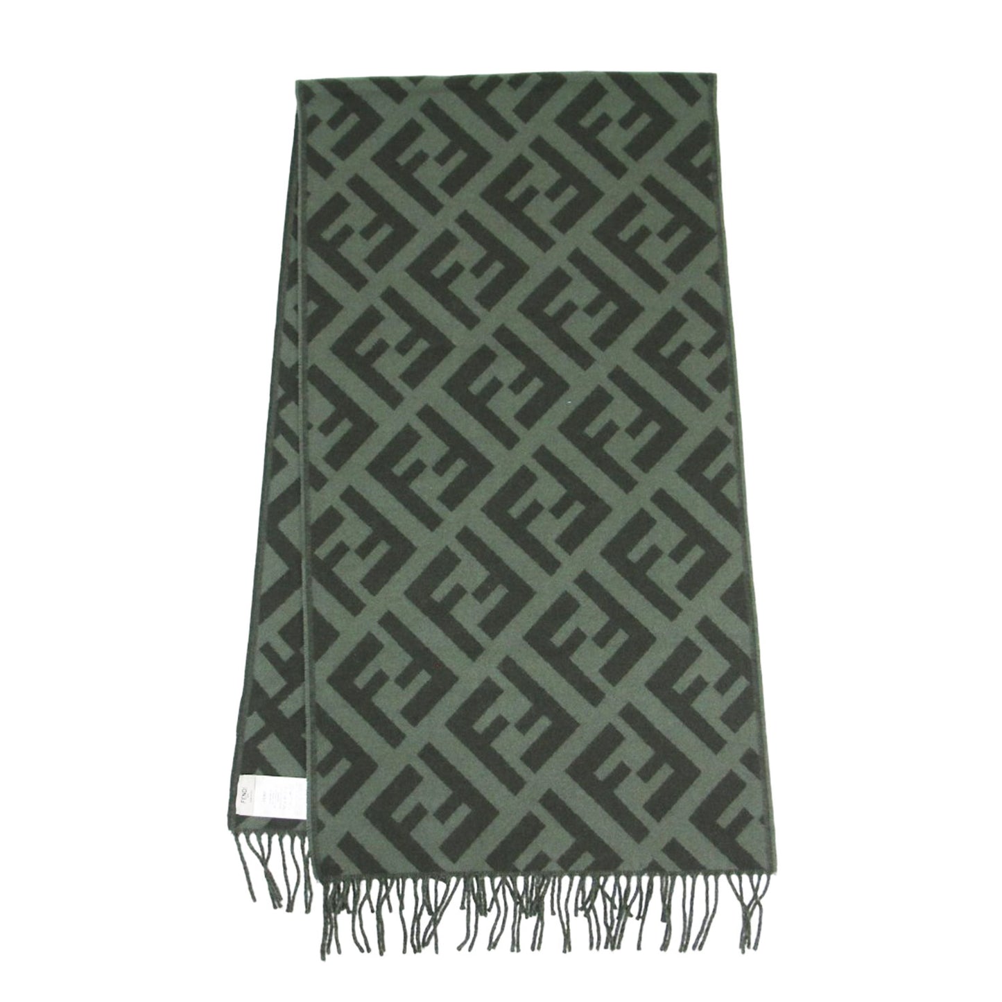 ズッカ カシミヤ マフラー 62142000 / ストール フリンジ 総柄 ロゴ